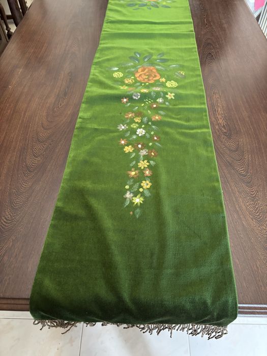 Centro de mesa veludo pintado à mão