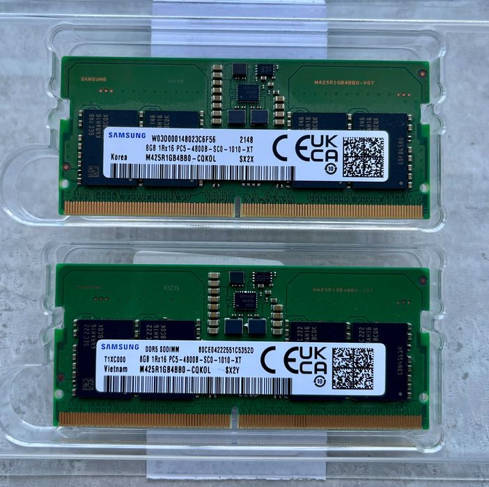 Оперативна пам'ять Samsung SoDIMM DDR5 4800MHz 16Gb (2x8Gb)