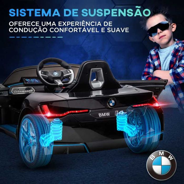 Carro Elétrico para Crianças BMW i4 12V - 115x67x45 cm - Preto
