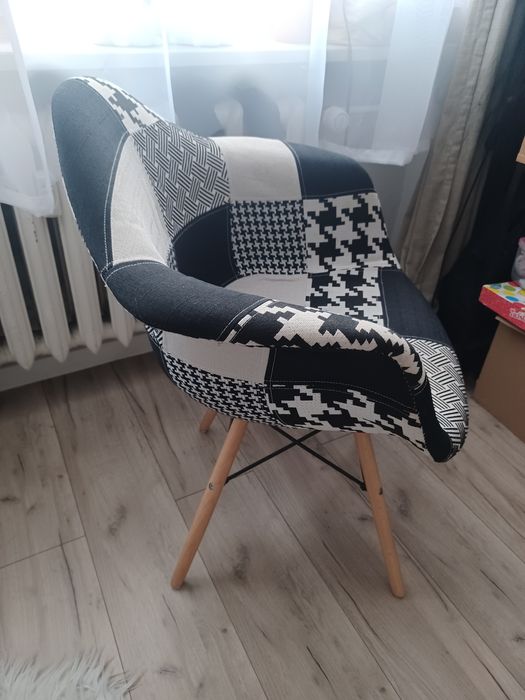 Krzeslo fotel patchwork