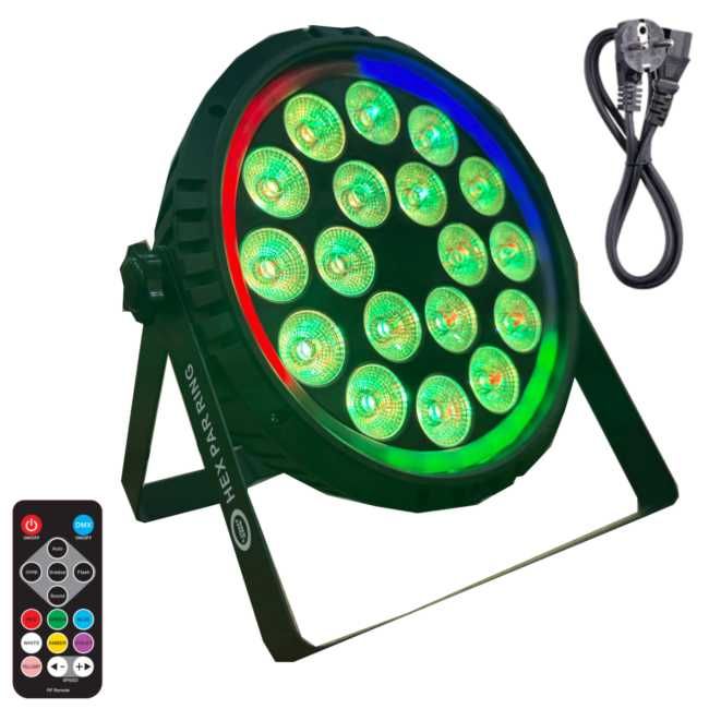 LIGHT4ME HEX PAR RING reflektor sceniczny z efektem RING + pilot