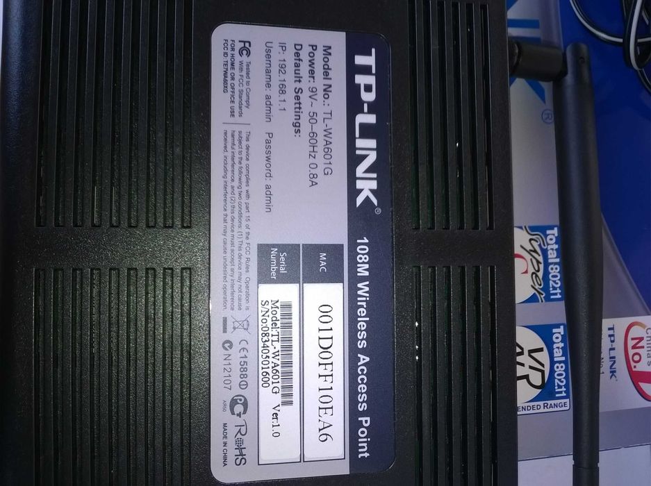 точка доступа 100 Мбит/ access point 100 Mbit - TP-Link TL-WA601G