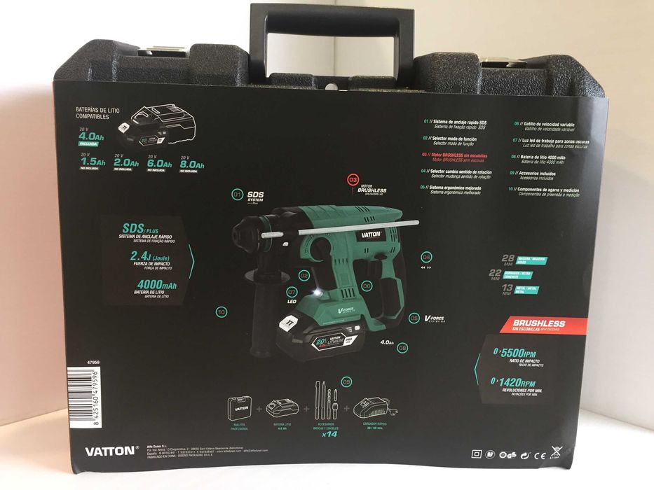 Martelo perfurador  SDS 20V profissional