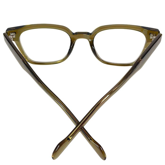 Okulary zerówki do komputera ETE nerdy TR90 oliwkowe Blue Light