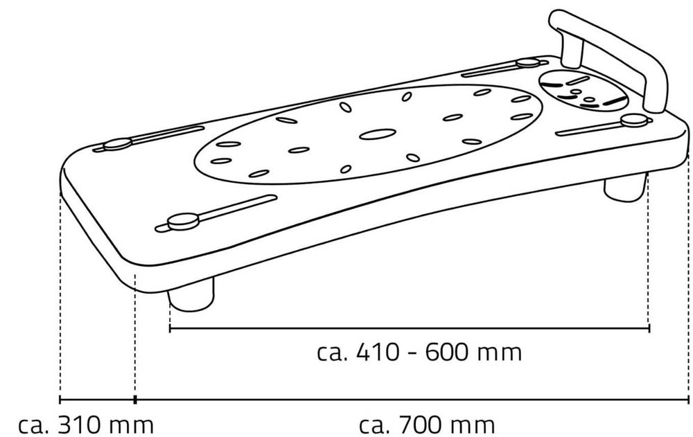 RIDDER Assistent deska do wanny z uchwytem, biała