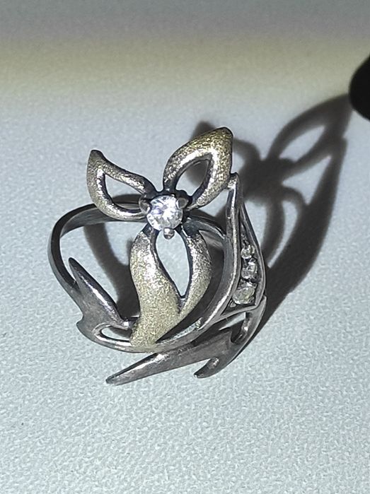 Срібне кільце, обручка, каблучка з біркою розмір 17,8, серебряное