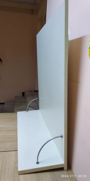 Полка настенная+панель, белый дсп, 2 м