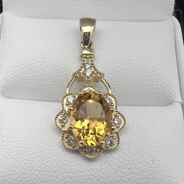 Piekna złota zawieszka Cyrkonia P585 2,09G