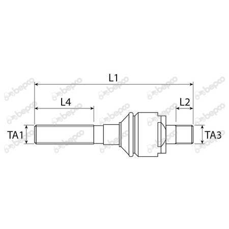 Przegub osiowy  stabilizator John Deere AL160202, AL160543