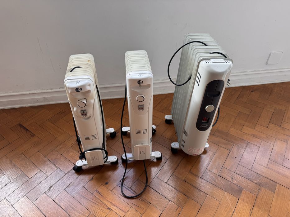 3 aquecedores a oleo Junex e equation