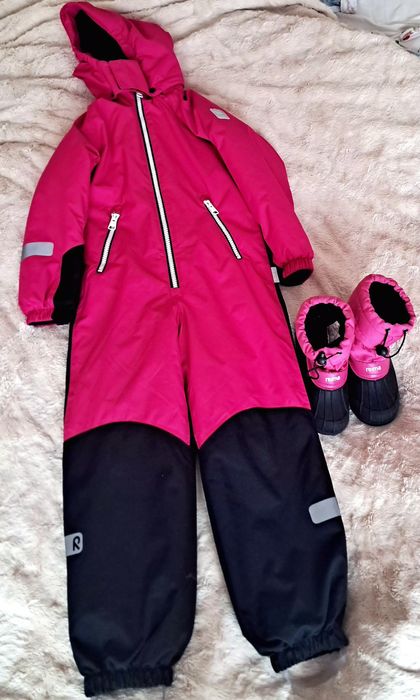 Kombinezon zimowy różowy Reima 128 plus śniegowce 33