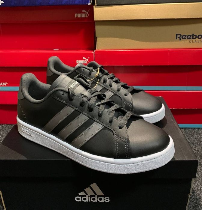 Кожаные кроссовки кеды оригинал Adidas Grand Court, новые, в коробке ...
