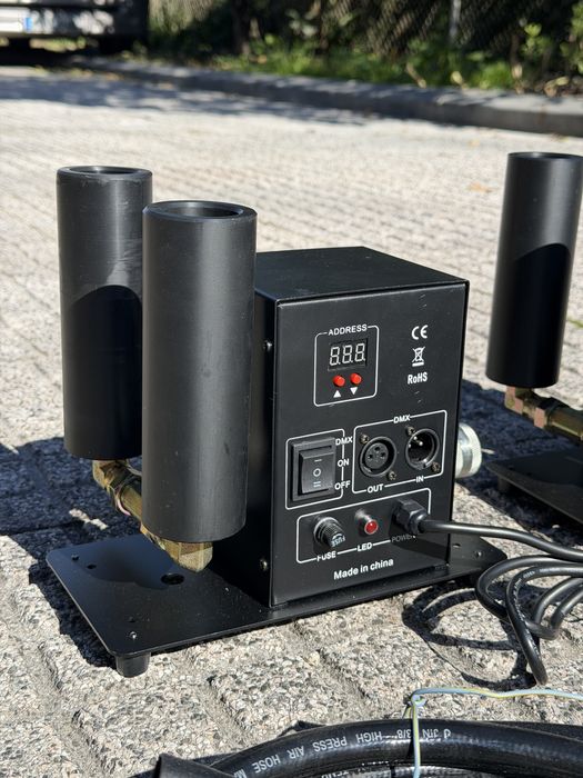 2 Canhões fumo CO2 Duplo Dmx