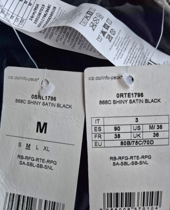 Calzedonia M 80B/75C/70D Shiny satin czarny