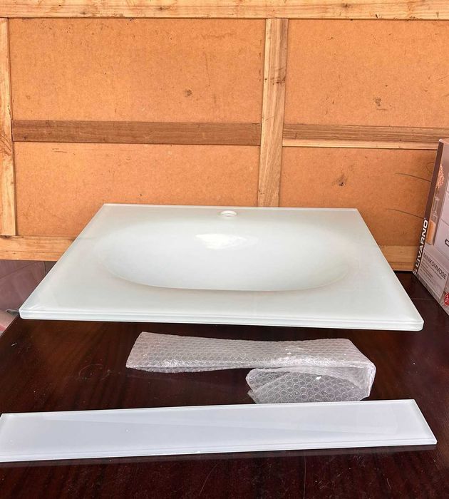 Lavatório Cristal Embutido 60×50 cm | Novo Caixa | Remodelação