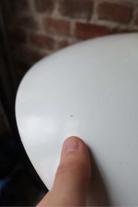 Biała duńska lampa wisząca vintage 1970 space age mid century