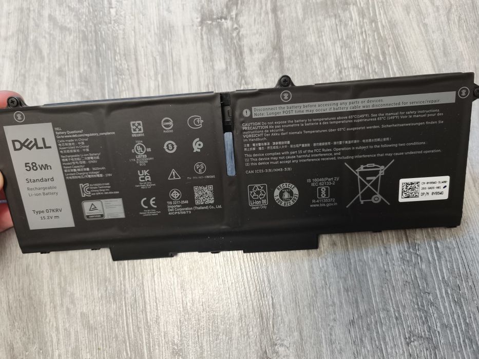 Батарея до ноутбука DELL (07KRV) Latitude 7430 7530 5430 5530 | 15.2 V 58 Wh Акб акумулятор делл бу купити