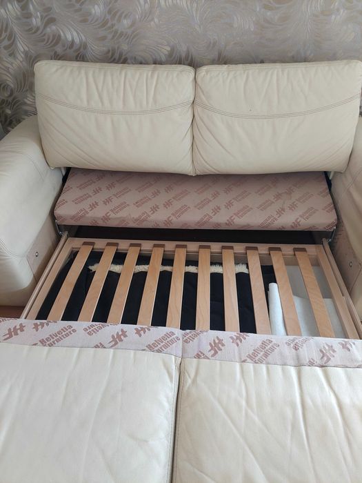 Sofa i fotel skóra naturalna Helvetia cena do negocjacji