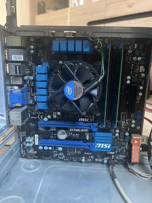 MSI Z77A-G45 процесор Intel i2 та оперативна памʼять 2х4 8гб