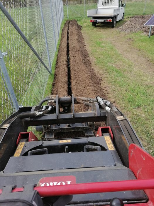 Wykop liniowy wykop pod przewody elektryczne  fotowoltaike pod wode