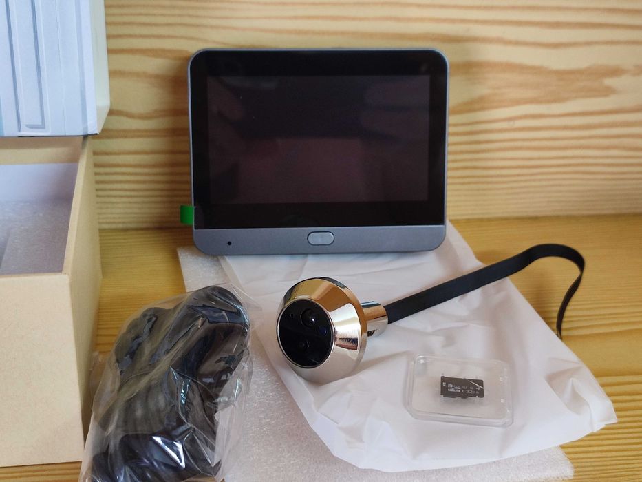 Câmera para porta inteligente sem fio 2.4g wifi  1080p segurança