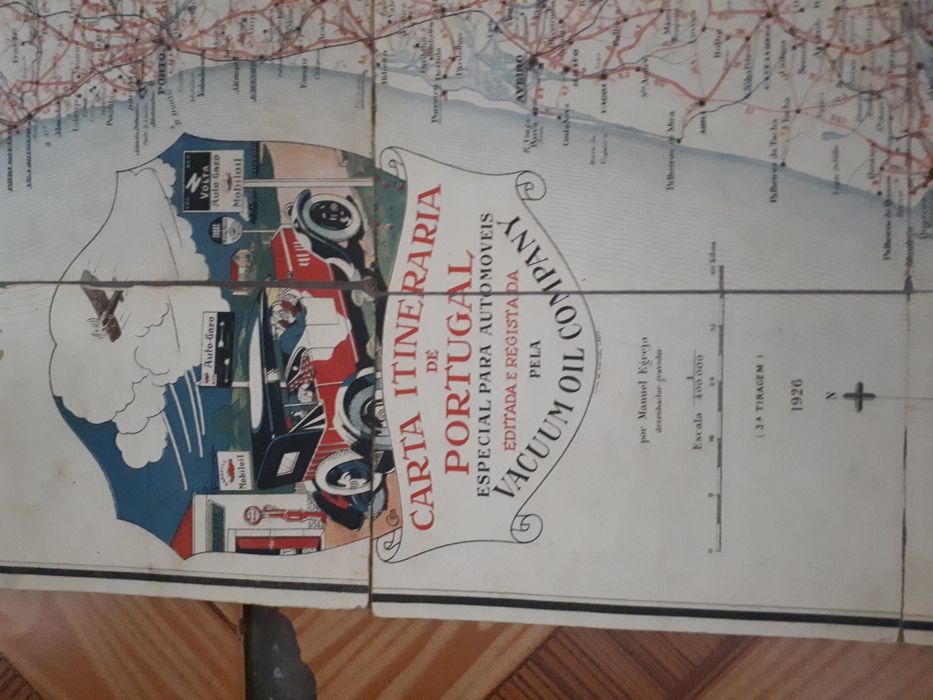 Mapa de estradas de Portugal da Mobiloil