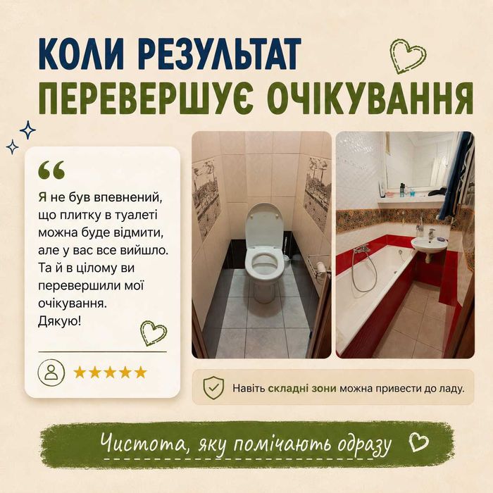 Прибирання квартир і будинків — як для себе. Акуратно. Чисто. Безпечно.