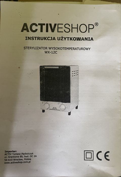 Sterylizator wysokotemperaturowy (suchożarowy) model WX-12C  12 L 1000W.