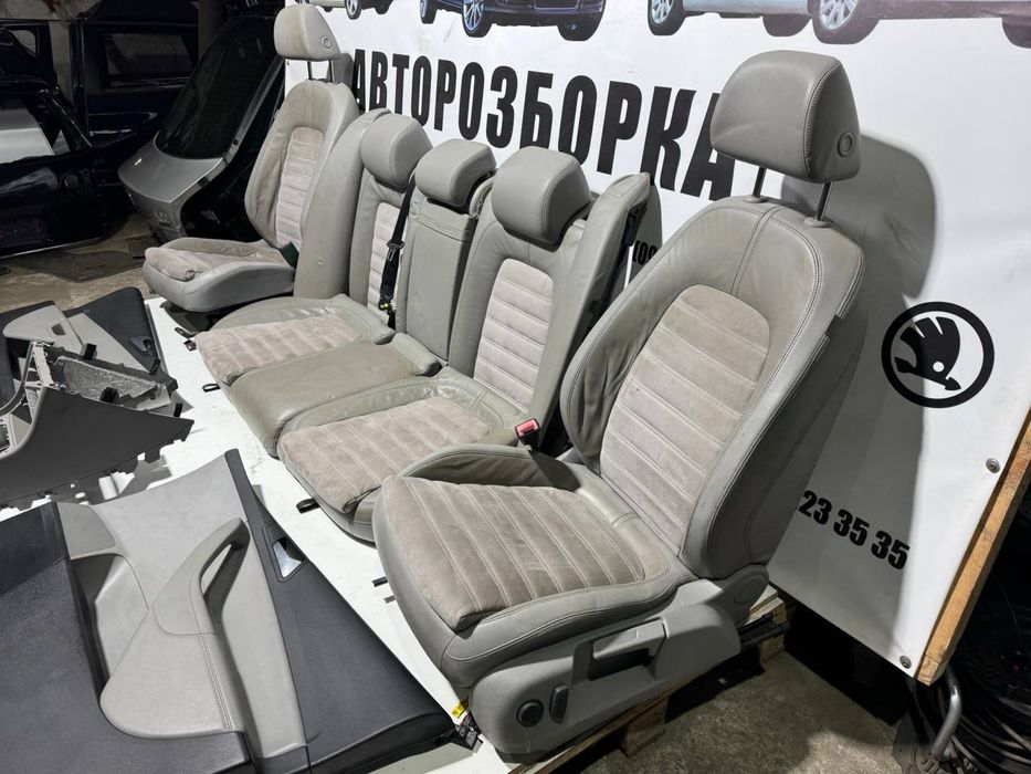 салон пассат б6 сидушки сидіння сиденья passat b6 алькантара рекаро