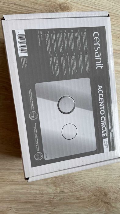 Przycisk spłukujący pneumatyczny Cersanit Accento Circle chrom