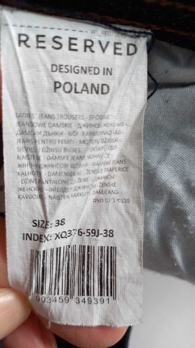 Jeansy Reserved rozmiar 38