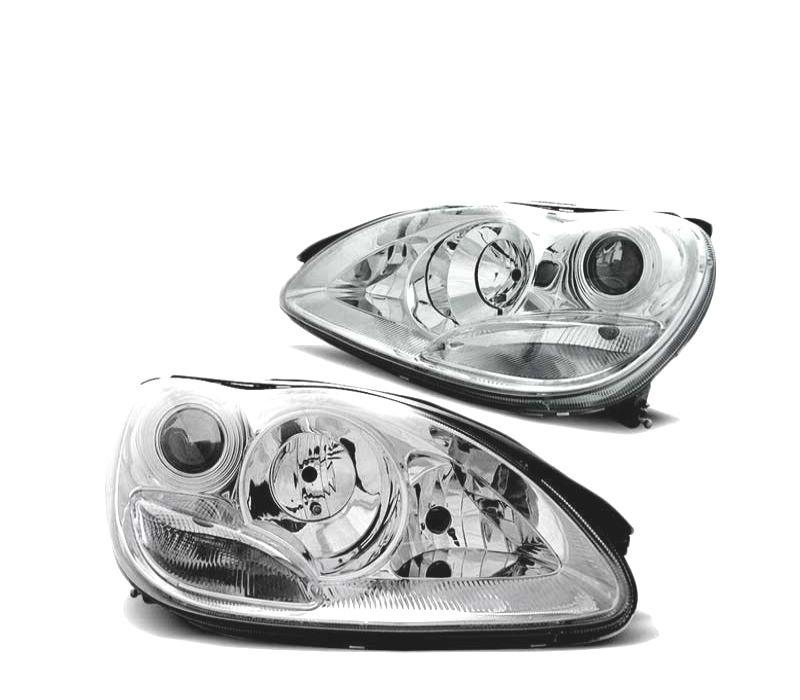 FARÓIS MERCEDES CLASSE S W220 02-05 XENON CROMADO