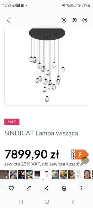 Lampa sufitowa krysztalowa piekna!