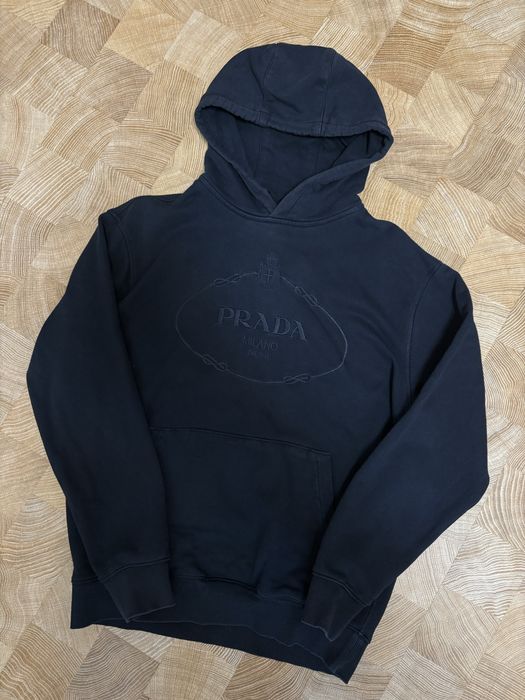 Худі Prada Embroidered Logo Black