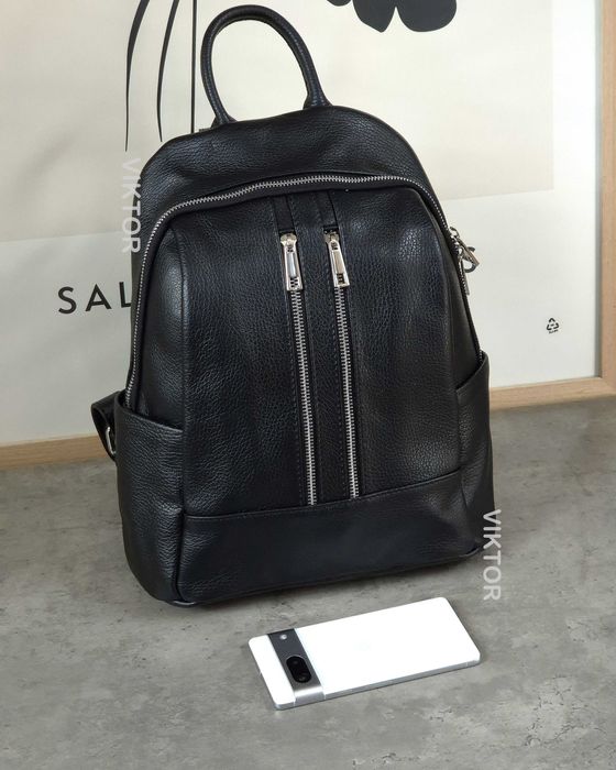 Стильный и удобный кожаный итальянский рюкзак. Шкіряний рюкзак