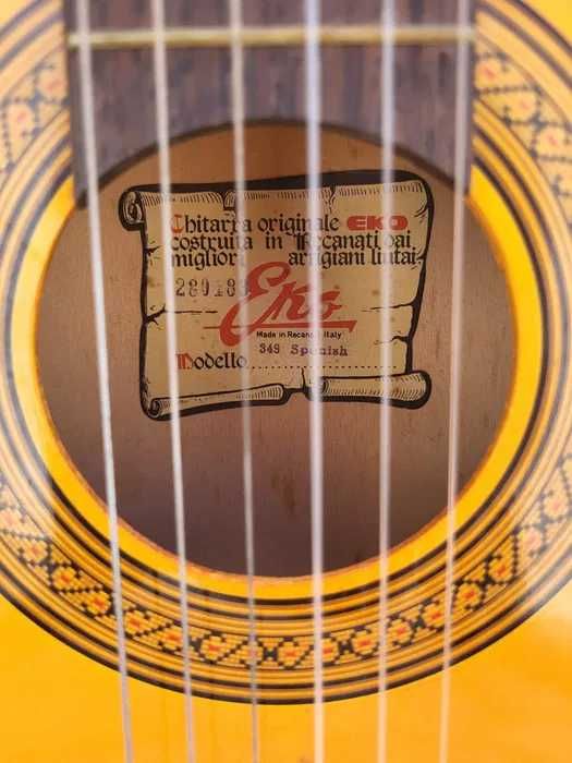 Guitarra Clássica EKO 349 Spanish + Estojo Rígido – Vintage Made in Italy