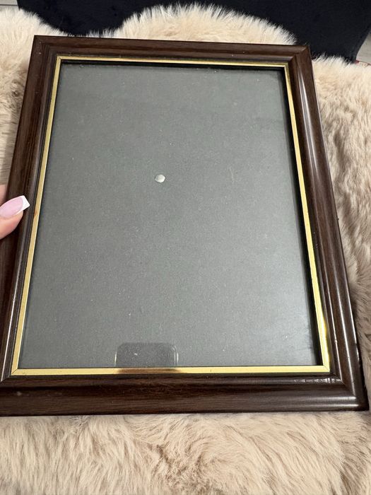 Brązowa duża drewniana ramka