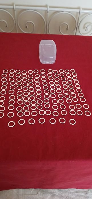 Argolas de plástico para crochet, novas
