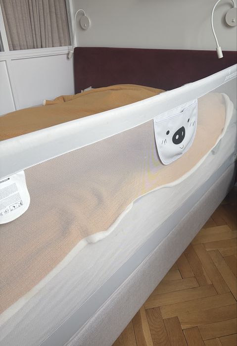 Barierka do Primabobo 200 cm, barierka ochronna dla dziecka, szara
