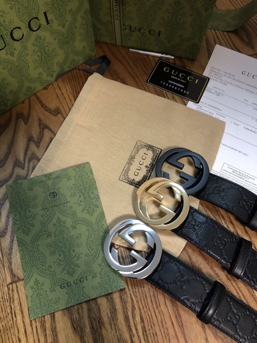 Pasek skorzany Gucci 80-125