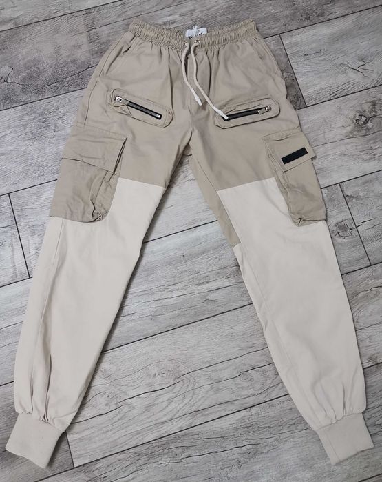 Beżowe bojówki joggery Sixth June Paris r. S