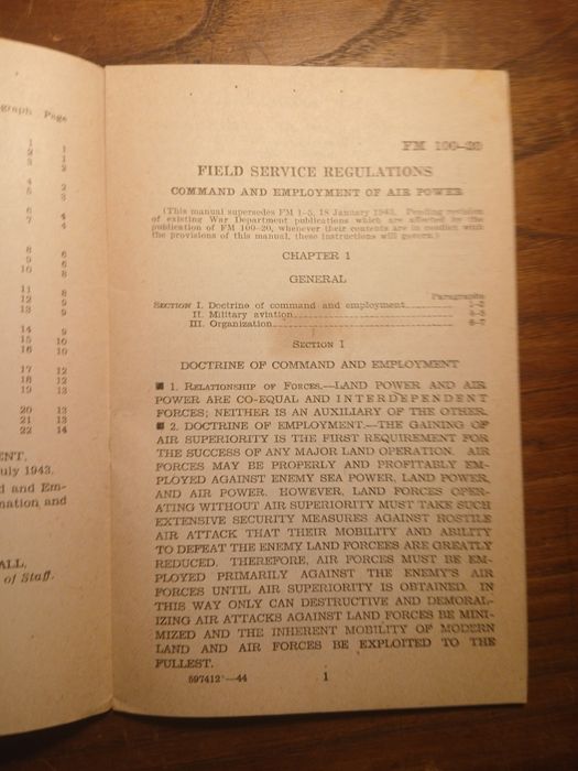War Department - Command and Employment of Air Power (1943)