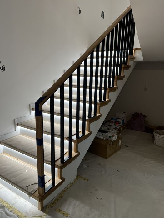 Перила чорний метал (нержавіюча сталь)