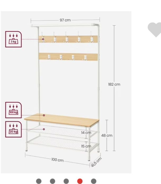 Wieszak na ubrania do przedpokoju