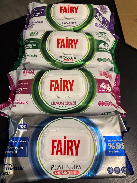 Chusteczki Fairy duże 4 x 100szt