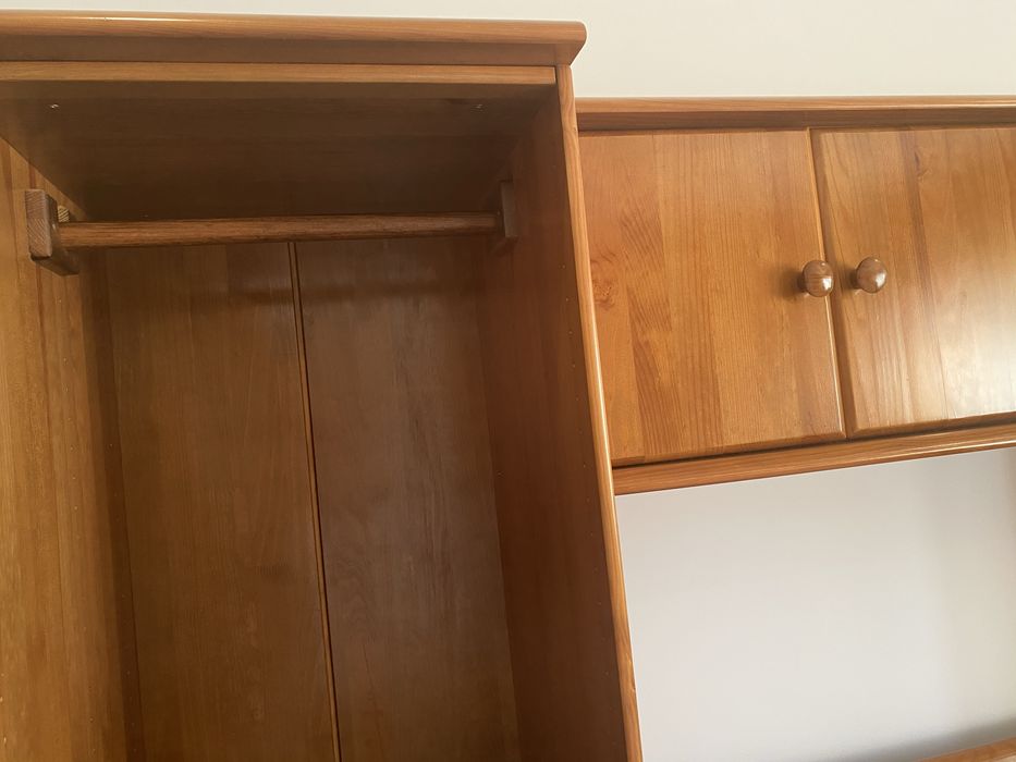 Quarto estudio cama com gavetas, roupeiro e cómoda