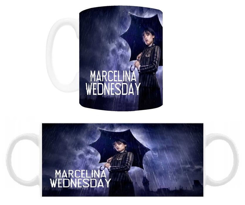 Kubek Wednesday + imię, różne wzory