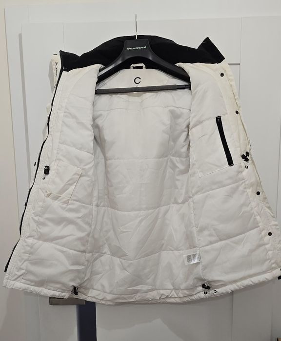 Kurtka damska z kapturem biała roz XS