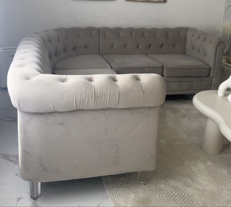 Sofa de canto Chesterfield 5 lugares