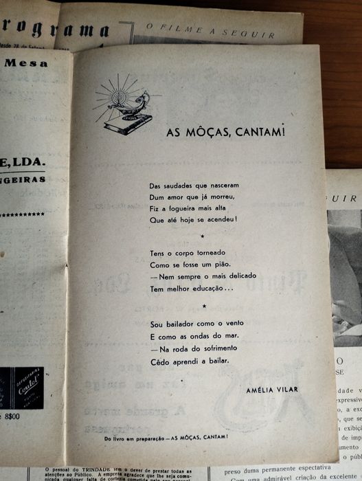 Antigos programas Cinema Rivoli e Trindade